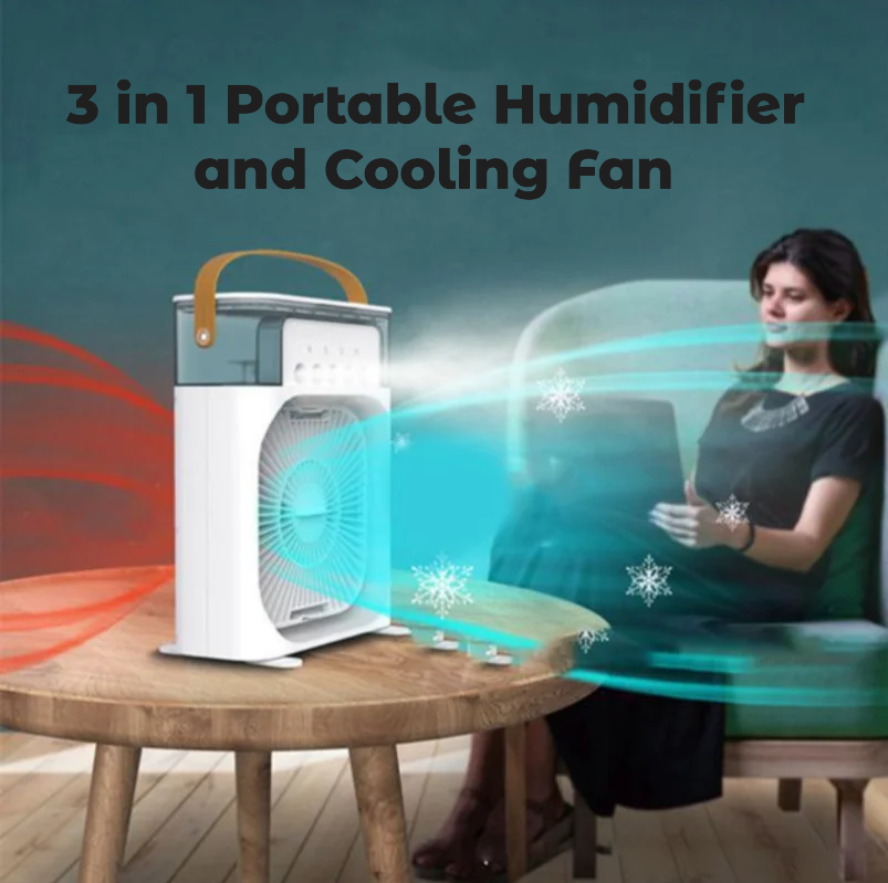 Humidifier Cooler Fan 3 Gear Air Conditioner Cooler Portable USB Chargeable Desktop Spray Fans For Office Dormitory Room Cooling