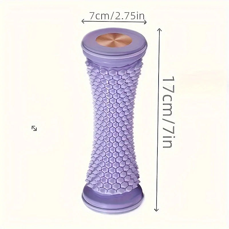 1PC Easy-Roll Plantar Fascia Relief Wheel - PVC Foot Massager for Muscle Relaxation, Yoga & Arch Support,Ideal for Home Workouts