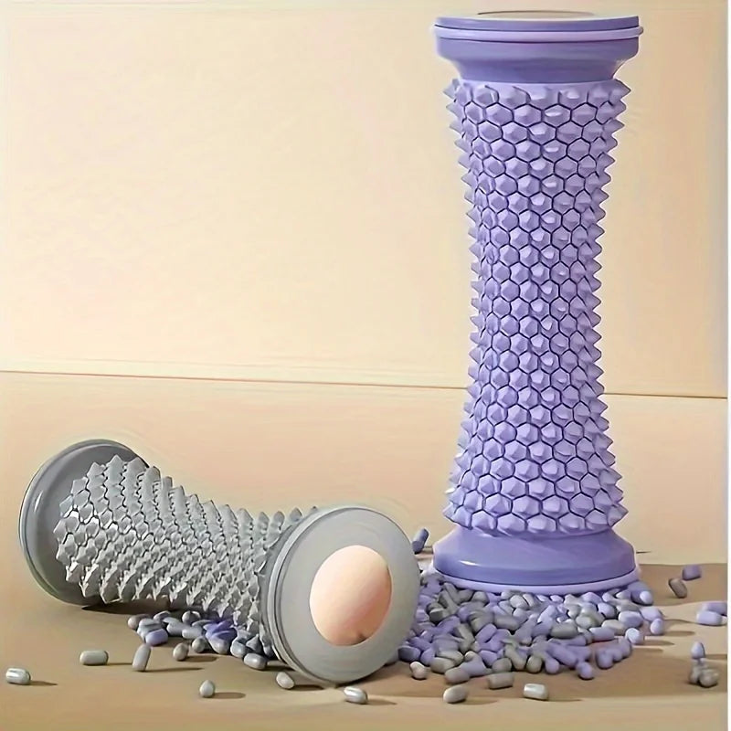 1PC Easy-Roll Plantar Fascia Relief Wheel - PVC Foot Massager for Muscle Relaxation, Yoga & Arch Support,Ideal for Home Workouts