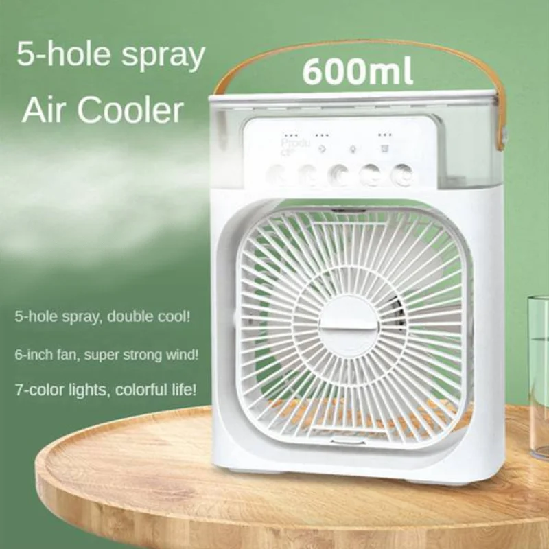Humidifier Cooler Fan 3 Gear Air Conditioner Cooler Portable USB Chargeable Desktop Spray Fans For Office Dormitory Room Cooling